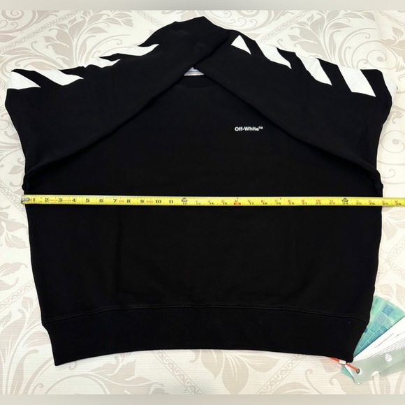 Off White Logo-Print Cotton-Jersey Sweatshirt M&L - Picture 5 of 12